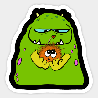 Fuzzy love big monster love Sticker